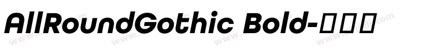 AllRoundGothic Bold字体转换